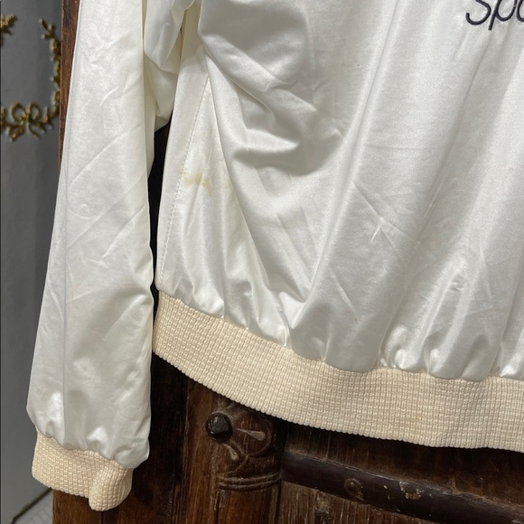 Vintage Valentino Sport Satin Bomber Jacket Made in Italy |Rare Embroidered Logo - Picture 3 of 14